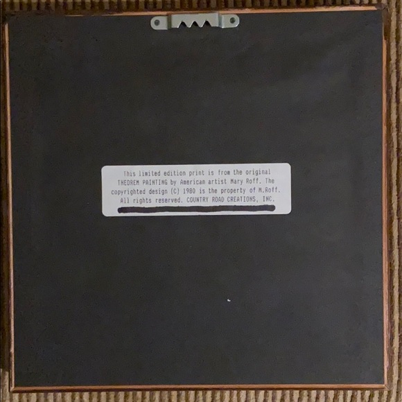 M. Roff | Wall Decor | Framed Mary Roff Theorem Wreath Print Signedered ...